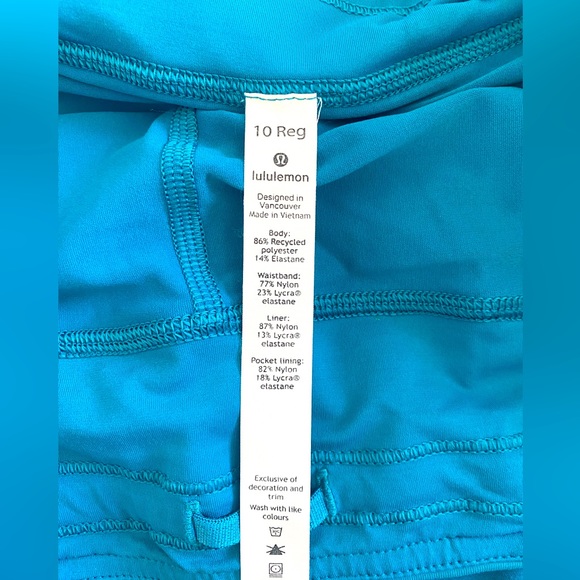 💙LULULEMON💙Pace Rival Skirt in Teal Blue. Size 10 regular. Like new condition. - Picture 8 of 12